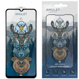 Захисне скло AMULET Full Glue HD Antistatic для Xiaomi Redmi 10C/12C/Poco C55/Poco C40