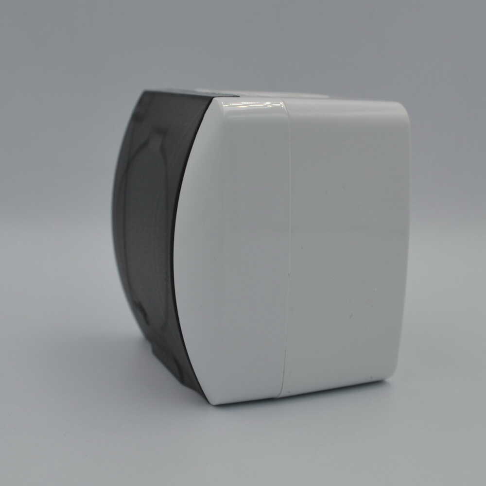 Розетка ALSU біла 1к + заз. накладна з кришкою - Зображення 2