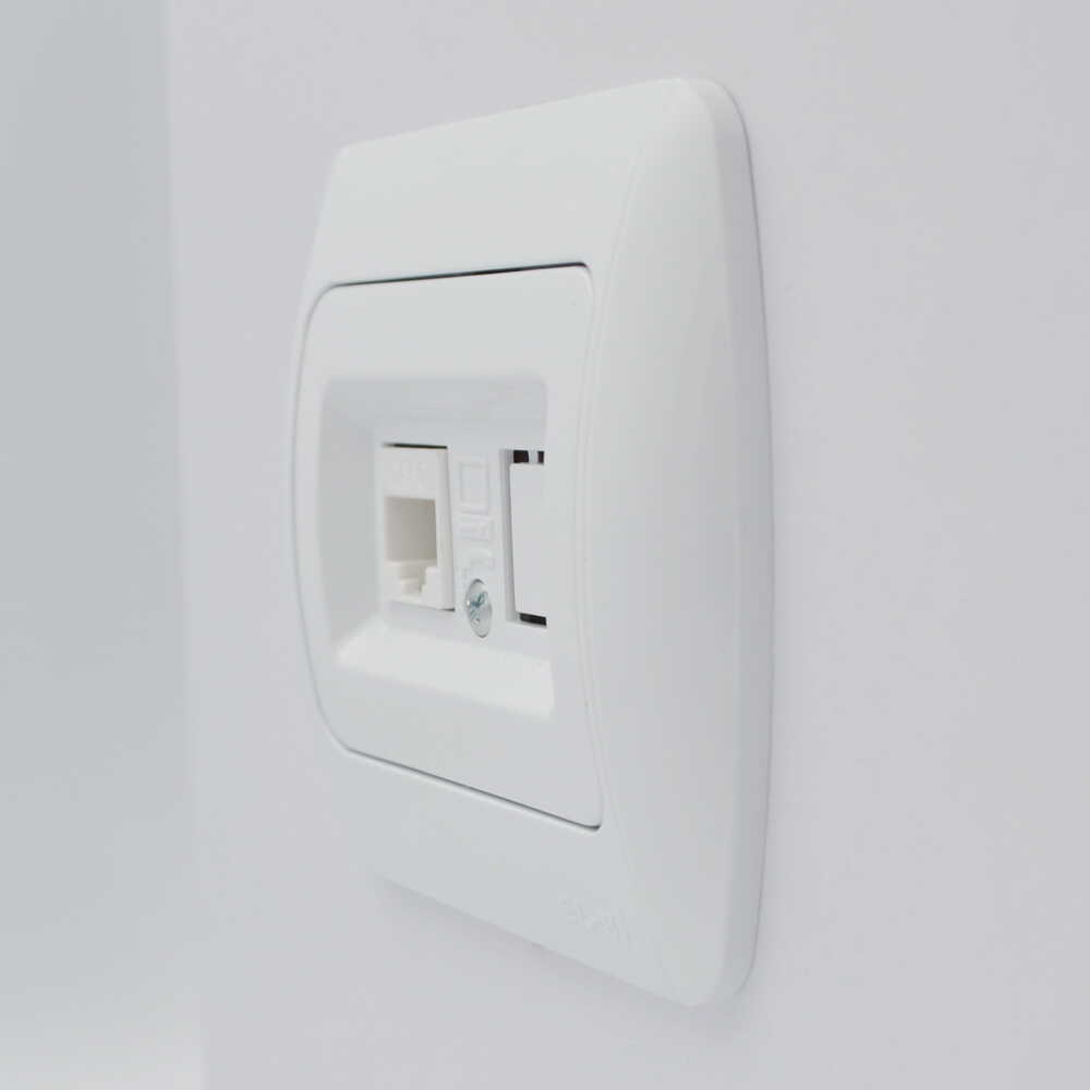 Розетка ZIRVE біла комп'ютерна CAT6 - Зображення 2