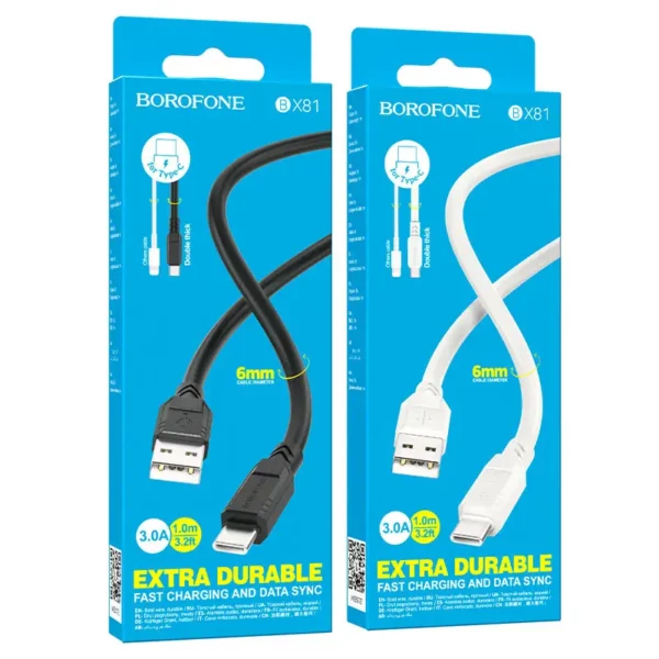 Кабель Borofone BX81 USB-Type-C 1m 3.0A - Зображення 3