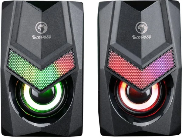 Акустична система Marvo (2.0) SG-118 RGB (2x3Вт) - Зображення 5