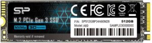 Накопичувач SSD: 512 Gb (M.2) Silicon Power P34A60 2280 PCIe 3.0 x4 NVMe (R/W 2200/1600 Mb/s)