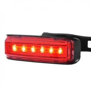 Лiхтар для велосипеда (габарит) AYQ-0115-6SMD RED microUSB 5 режимів