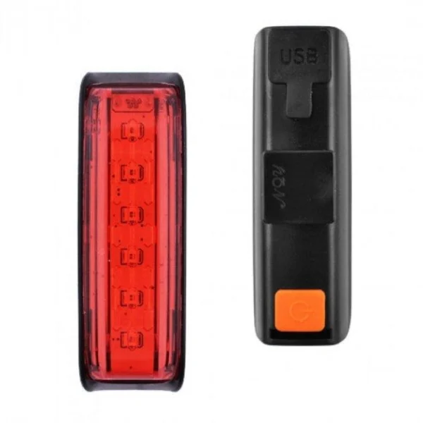 Лiхтар для велосипеда (габарит) AYQ-0115-6SMD RED microUSB 5 режимів - Зображення 3