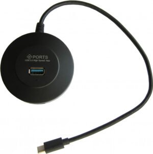 Хаб USB Type-C 4xUSB3.0 Maiwo KH304, Black