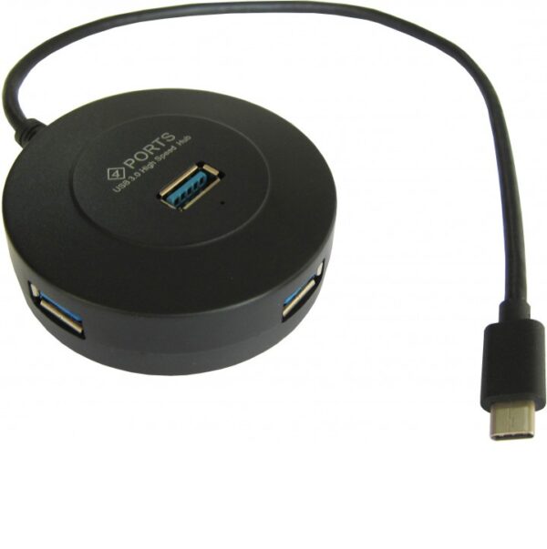 Хаб USB Type-C 4xUSB3.0 Maiwo KH304, Black - Зображення 2