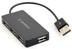 Хаб USB 2.0 4 Port Gembird UHB-U2P4-04 Black UHB-U2P4-04