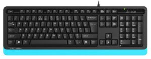 Клавіатура, A4 Tech FKS10 USB, Black/Blue