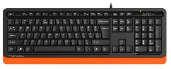 Клавіатура, A4 Tech FKS10 USB, Black/Orange