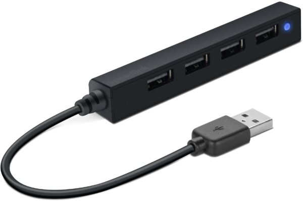 Хаб USB Speedlink SNAPPY SLIM USB Hub, 4-Port, USB 2.0, Passive, Black (SL-140000-BK) 4xUSB 2.0