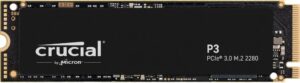 Накопичувач SSD: 1 Tb (M.2) Crucial P3 2280 PCIe 3 x4 NVMe (R/W: 3500/3000 Mb/s)