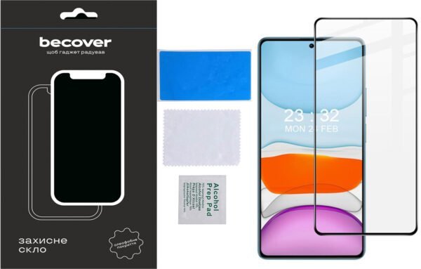 Захисне скло BeCover для Xiaomi Redmi Note 13 - Black - Зображення 2
