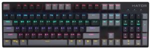 Клавіатура, Hator Starfall Rainbow Origin Red (Eng/Ukr), USB, Black/Grey ( Gaming )