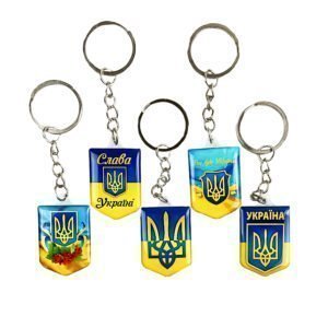 Брелок, 3,5х2,5 см, 3Д, об'ємний, "Тризуб України"