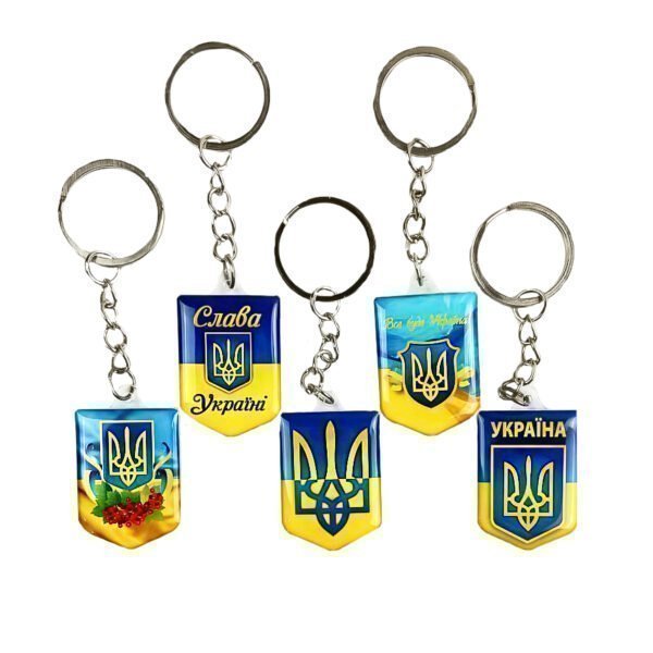 Брелок, 3,5х2,5 см, 3Д, об'ємний, "Тризуб України"