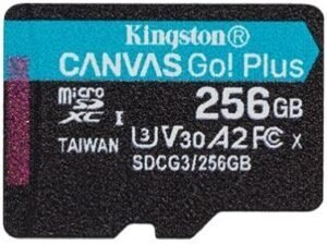 Флеш-карта Micro SDXC 256Gb Kingston Canvas Go Plus Class 10 UHS-I U3 + SD адаптер