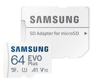 Флеш-карта Micro SDXC 64Gb Samsung Evo Plus A1 V10 U1 + SD адаптер