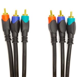 Кабель аудіо-відео 3xRCA / 3xRCA 1.5м PowerPlant, Black