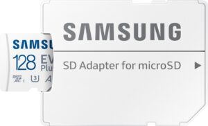 Флеш-карта Micro SDXC 128Gb Samsung Evo Plus A2 V30 U3 White + SD адаптер