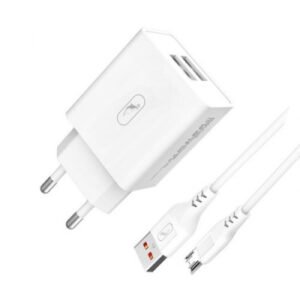Мережевий зарядний пристрій SkyDolphin SC30V 2USB/2.1A + MicroUSB