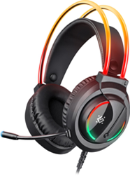 Навушники DEFENDER Flame, RGB, провід 2 м., чорний