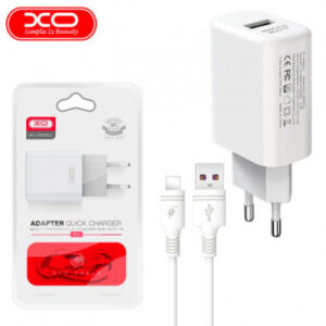 Мережевий зарядний пристрій XO L85 QC3.0 1USB + Lightning