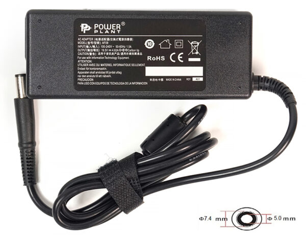 Блок живлення PowerPlant для ноутбука DELL 19.5V, 4.62A, 90W,7.4*5.0-PIN