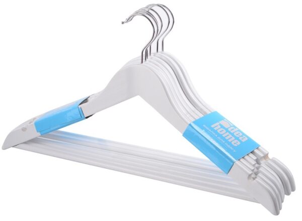 Вішалка для одягу IDEA HOME RE05163W д/од. дерево 44,5х23х1,2 см (6 шт) біла