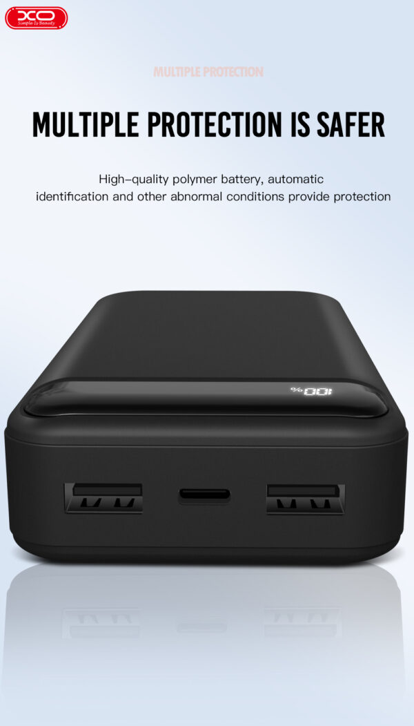 Додаткова батарея XO PR136 - 20000 mAh 10W with Display (Black) - Зображення 3