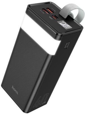 Батарея універсальна Hoco J86 LED Powermaster 40000mAh (2USB/Type-C, PD/QC, 5A/22.5W) Black