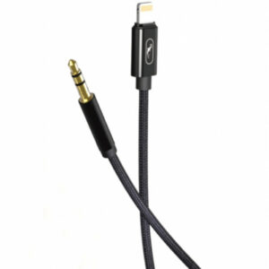 Кабель AUX SkyDolphin SR26 Braided Wire Lightning to 3.5mm/1m (Чорний)