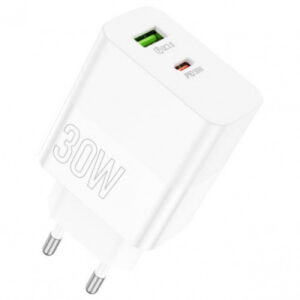 Мережевий Зарядний Пристрій Borofone BA75A Powerfull PD/QC3.0 30W/1USB/1USB-C
