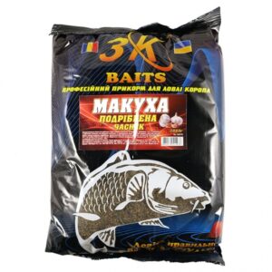 Макуха смажена подрібнена 3К-Baits ЧАСНИК 1000гр