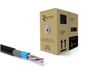 Кабель КВПеП FTP 4*2*0,5, RITAR (CCA), пров. 1*1,4 ізол. ПВХ-ПЕ, екран для зовн. робіт