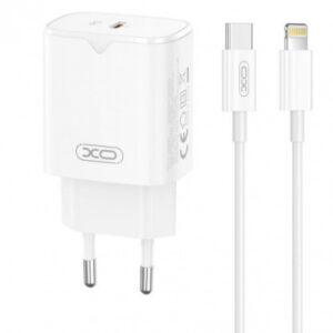 Мережевий Зарядний Пристрій XO L131 (PD/30W) 1USB-C + (Type-C - Lightning)