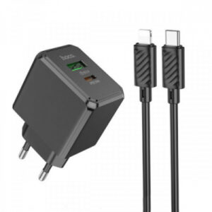 Мережевий Зарядний Пристрій Hoco CS14A (PD/QC3.0) 1Type-C PD20W+1USB/3A/18W + (Type-C - Lightning)