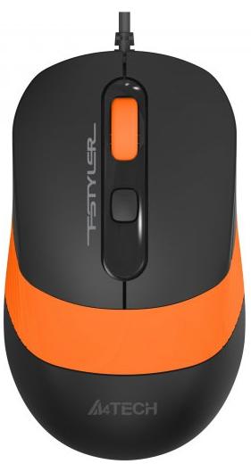 Миша A4 Tech FM10S Silent USB, Black/Orange