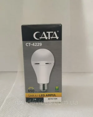 Лампа акумуляторна LED CT-4229 AC 9W DC 3W 6400K