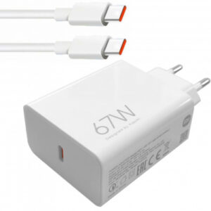 Мережевий Зарядний Пристрій Xiaomi GaN Power Adapter USB-C + Type-C - Type-C 67W