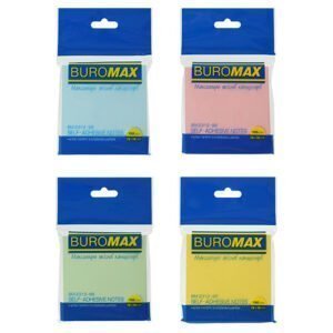 Папір для нотаток Buromax з клейким шаром 76x76 мм 100 аркушів Пастель (BM.2312-99)