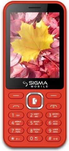 Телефон Sigma X-Style 31 Power Type-C / 2SIM / Red / 2.8" / SD / BT / 0.3MP / 3100mAh / Моноблок