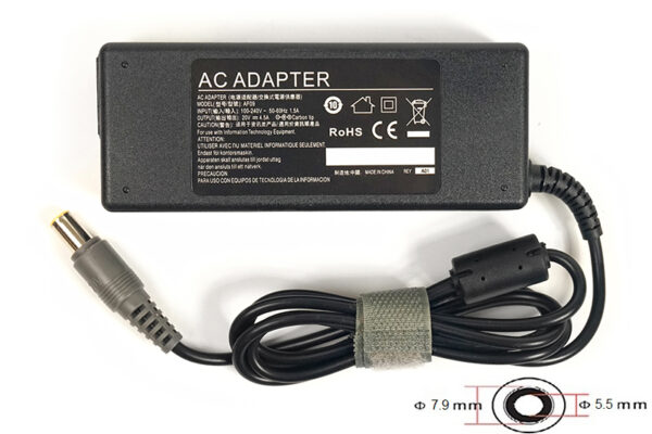 Блок живлення PowerPlant для ноутбука Lenovo 20V, 4.5A, 90W, 7.9*5.5-PIN