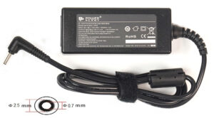 Блок живлення PowerPlant для ноутбука Asus 19V, 2.1A, 40W, 2.5*0.7мм