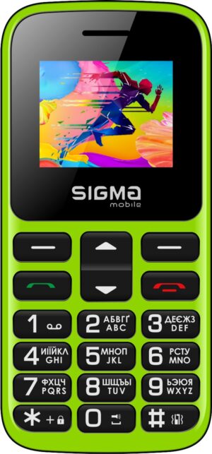 Телефон Sigma Comfort 50 HIT (2023) / 2SIM / Green / 1.77" / SD / BT / 0.3 MP / 1450mAh / Моноблок