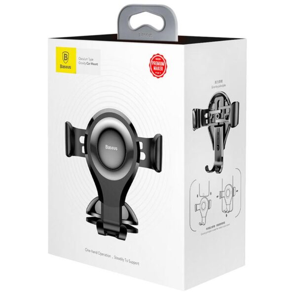 Автотримач Baseus Gravity Car Mount Osculum Type, на присосці Gravity, Black SUYL-XP01 - Зображення 5