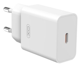 Мережевий зарядний пристрій XO L126 - 20W PD Single port USB-C (Білий)
