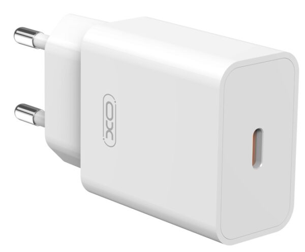 Мережевий зарядний пристрій XO L126 - 20W PD Single port USB-C (Білий)