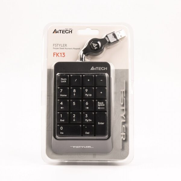 Цифровий клавіатурний блок, A4 Tech FK13 USB, Gray - Зображення 4