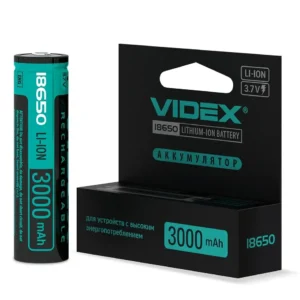 Акумуляор VIDEX 3.7V 18650 3000mAh (захист)