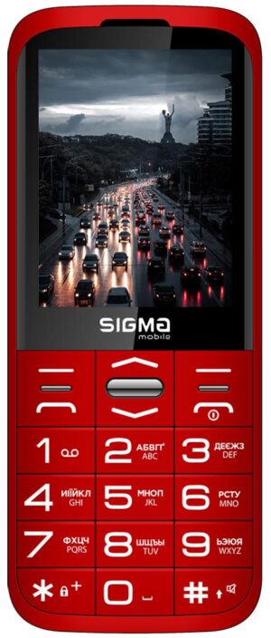 Телефон Sigma Comfort 50 Grace Type-C / 2SIM / Red / 2.8" / SD / BT / 0.3MP / 1700mAh / Моноблок